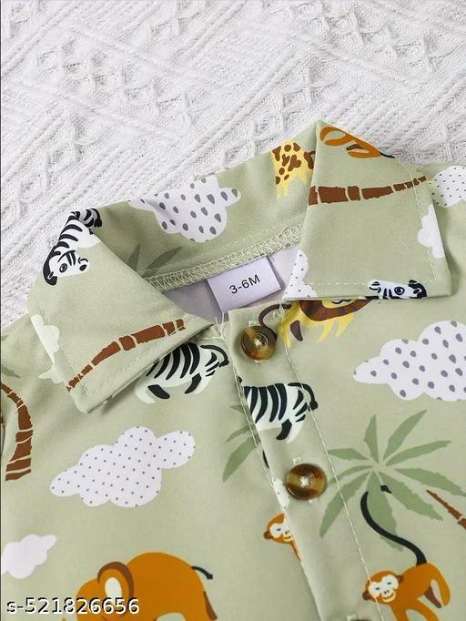 Boys Co ord Set In Jungle theme Lock With Anilmal - Image 2
